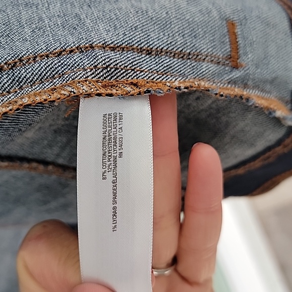 Old Navy Dark Wash Denim Trucker Jacket Women's Sz L - Picture 5 of 9